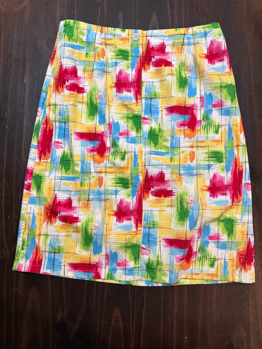 Talbots Multicolor Brushstroke Pencil Skirt